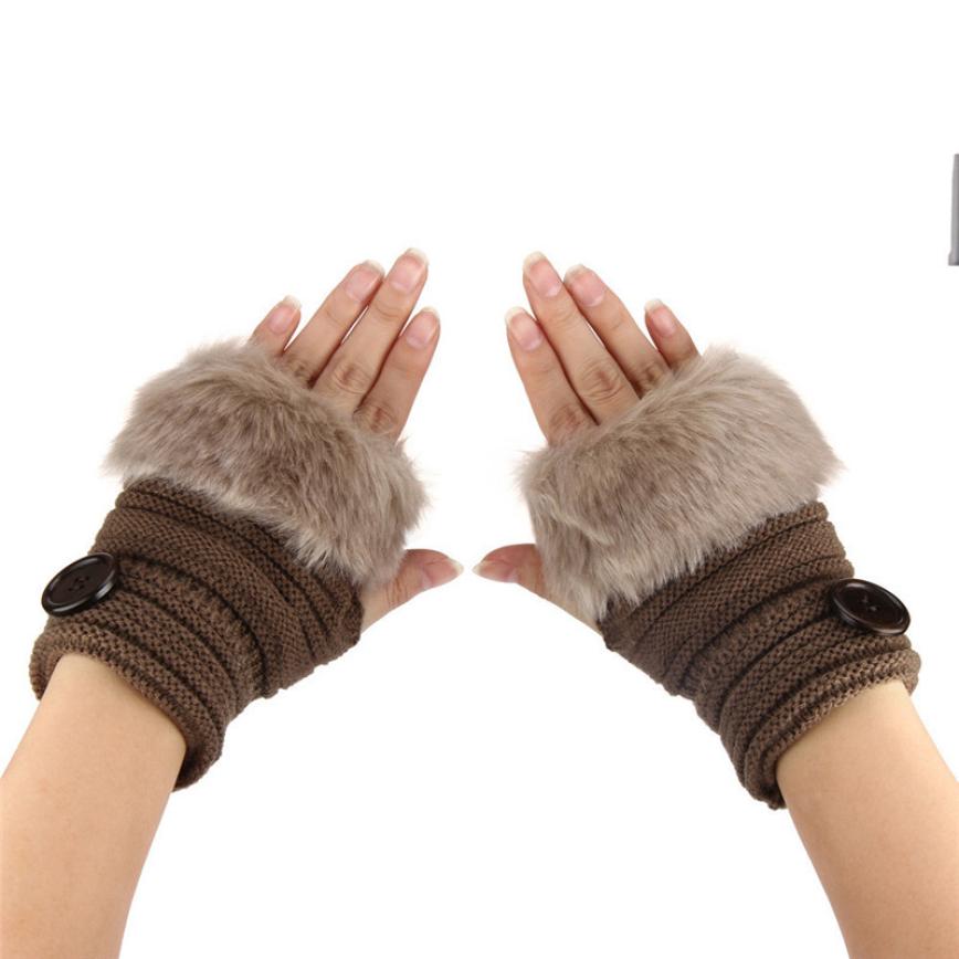 fur gloves without fingers