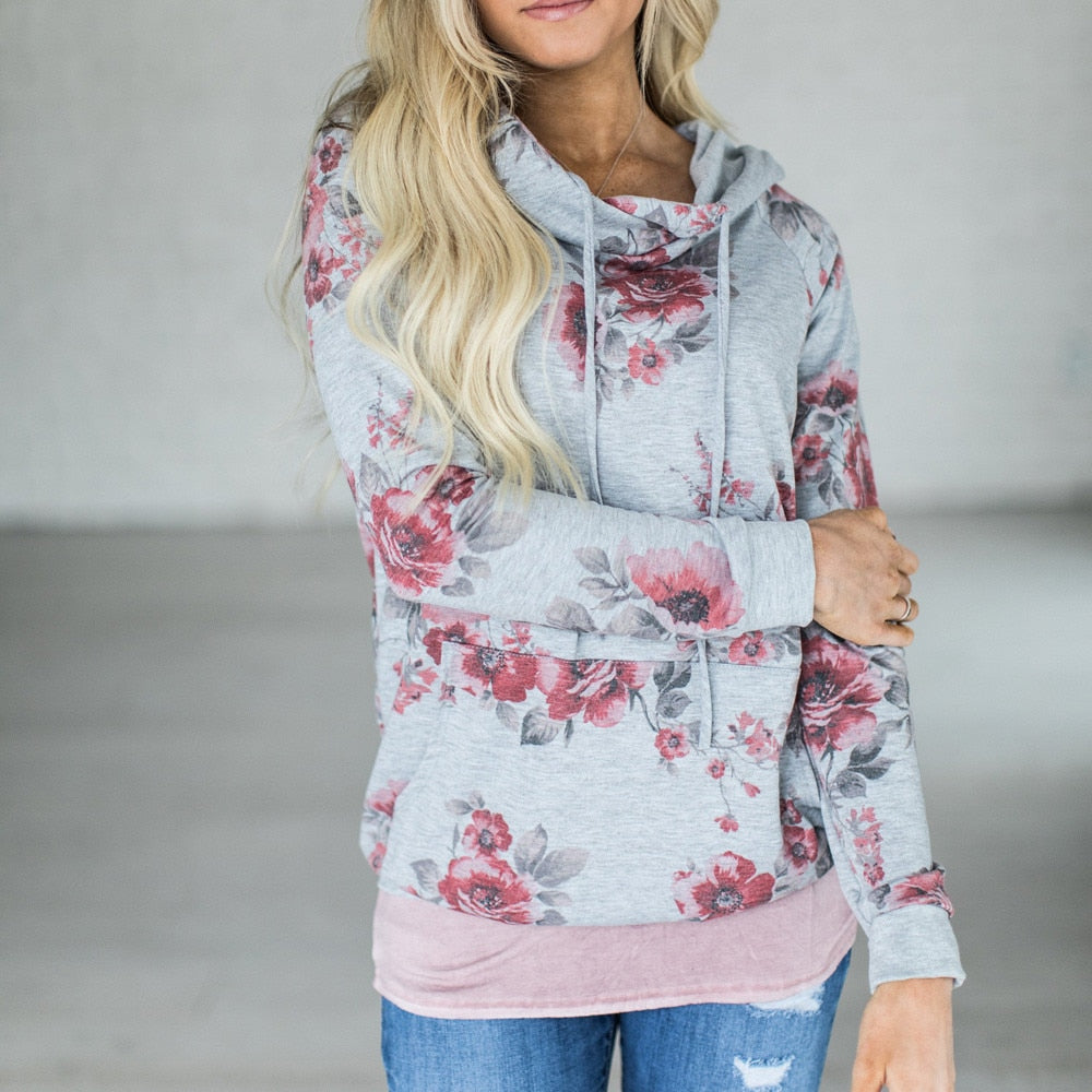 womens floral hoodies