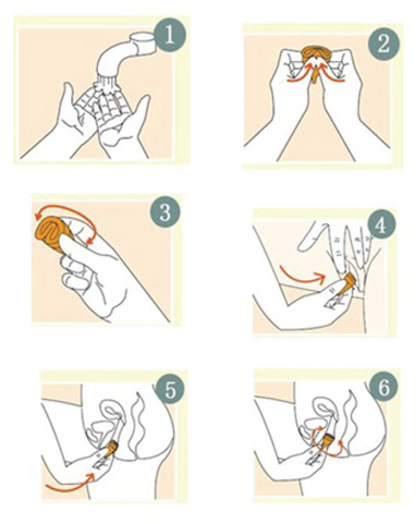 Menstrual cup step by step inserting guide