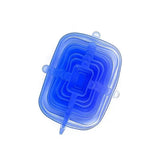 Intentionally Sustainable Ltd Silicone Stretch Lids: Square, Circle, Rectangle Rectangle / Blue