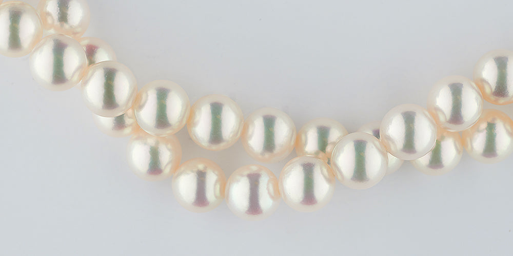 Japanese Hanadama Pearls After Bleaching and Pinking Procedure