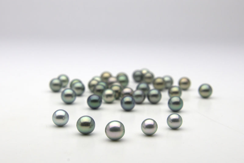 Blue, Blue-Green and Silvery-Blue Loose Tahitian Pearls