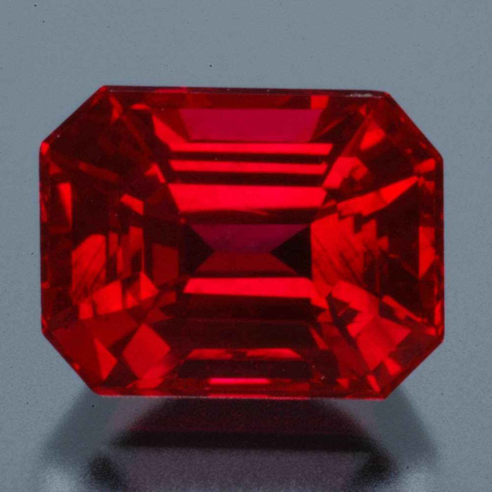 Emerald Cut Pigeon Blood Ruby