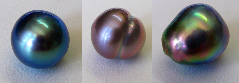 Exceptional Sea of Cortez Pearl Examples with Blue and Red Overtones