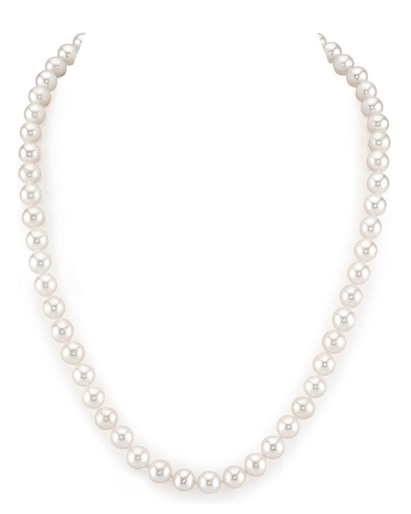 7 8mm white freshwater pearl necklace