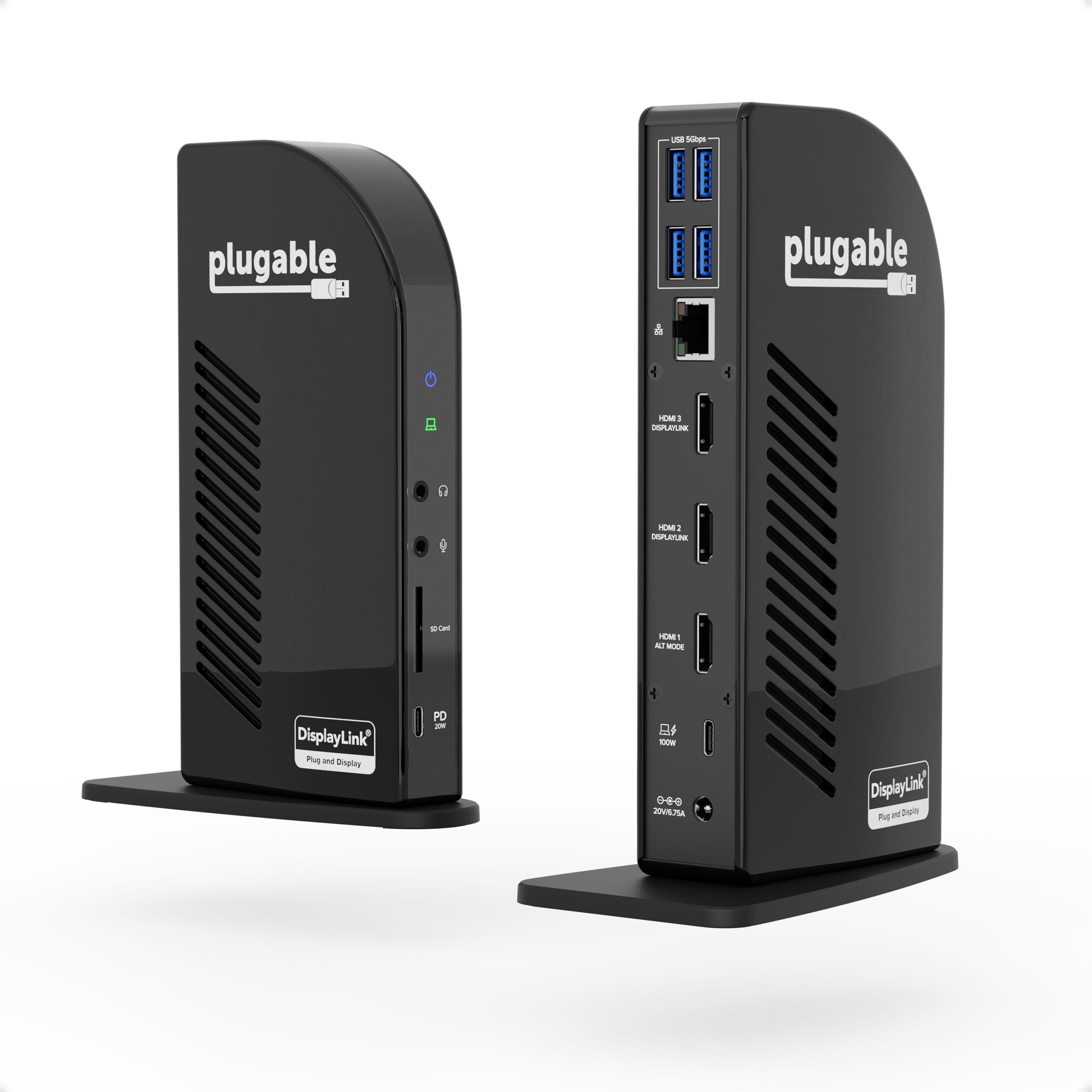 Atlas vente Dovenskab Plugable USB-C Triple Display Docking Station with DisplayLink USB  Graphics, Alt Mode Video Output, ... – Plugable Technologies