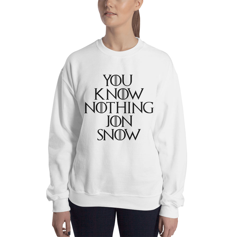 Game of Thrones Sweatshirt Jon Snow Sweatshirt Cotton-Polyester White TV series Sweatshirt for women