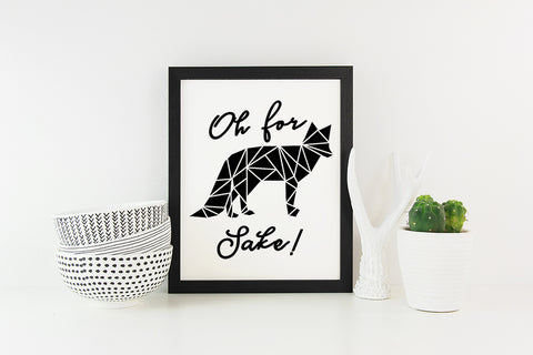 For Fox Sake funny printable artwork