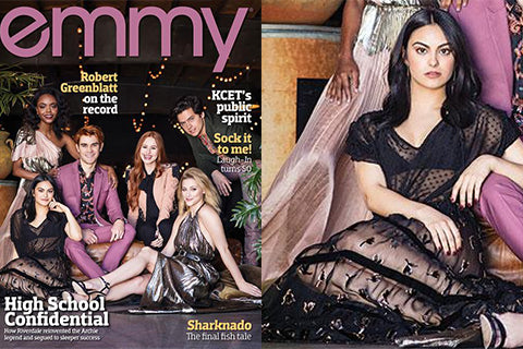 Camila Mendes Wears Cavanagh Baker on the Cover of Emmy Magazine