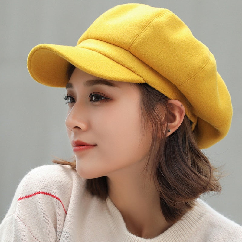 plain newsboy cap