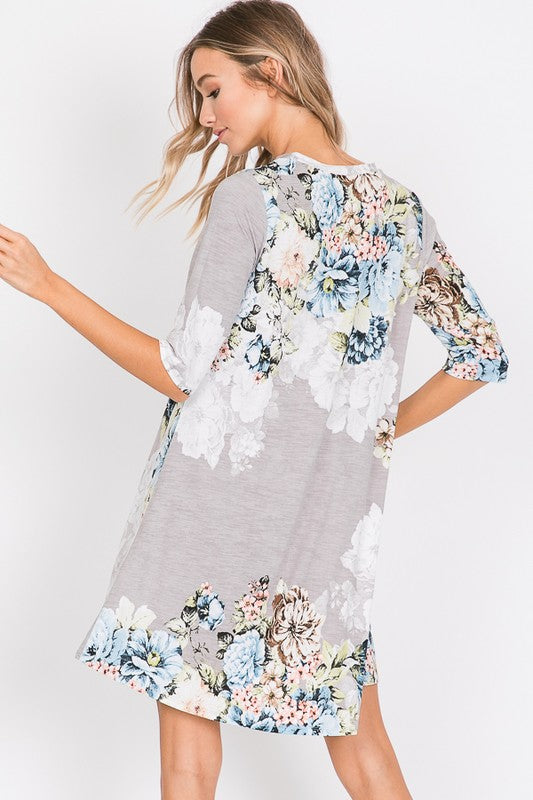 floral print swing dress