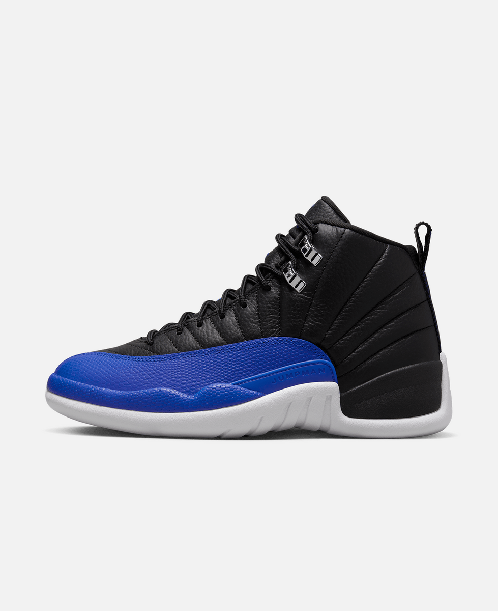 foot locker jordan 12 black and blue