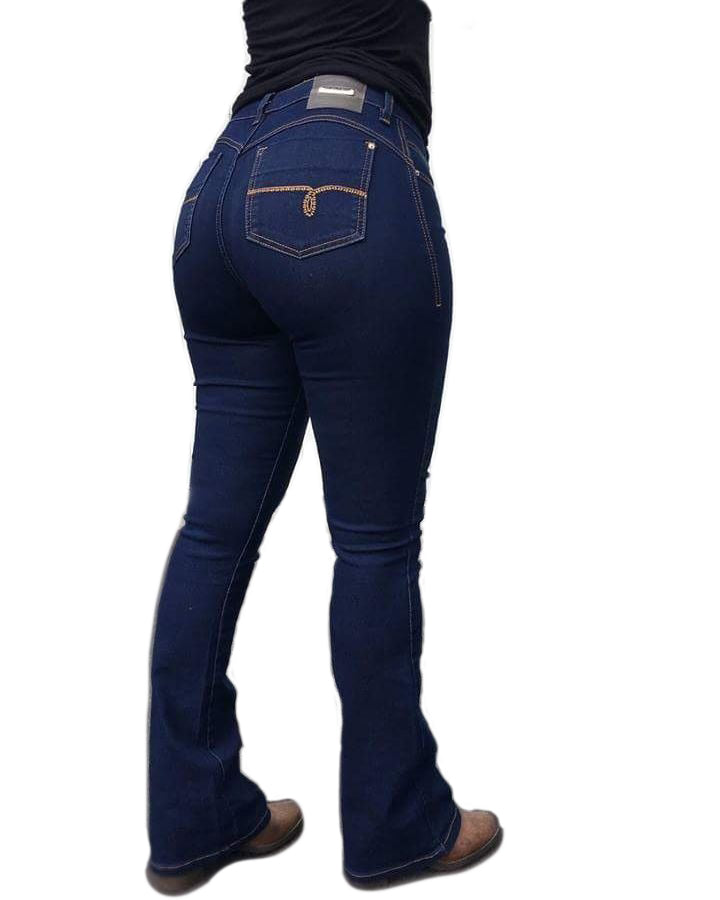 calça jeans preta feminina cos alto