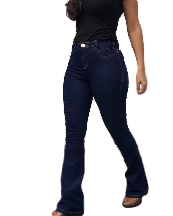 calça jeans flare feminina