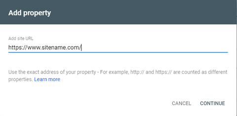 Verify site in Search Console