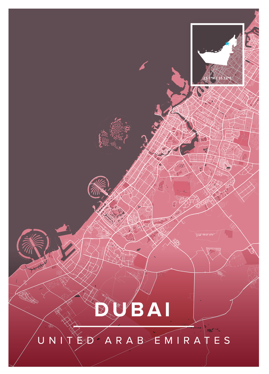 Dubai Map Poster – Maps Of The World