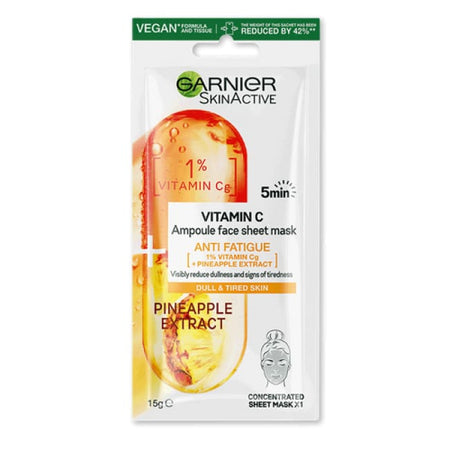 Garnier Skin Active Vitamin C Anti-Fatigue Ampoule Face Sheet Mask - Pineapple Extract