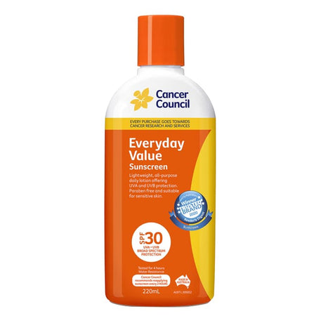 Cancer Council Everyday Value Sunscreen SPF 30 220ml