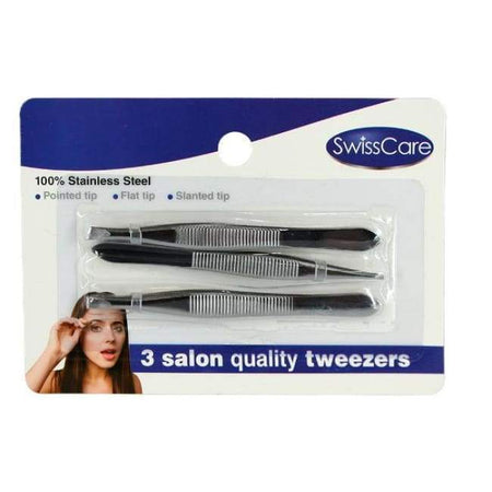 SwissCare Stainless Steel Tweezer Pack