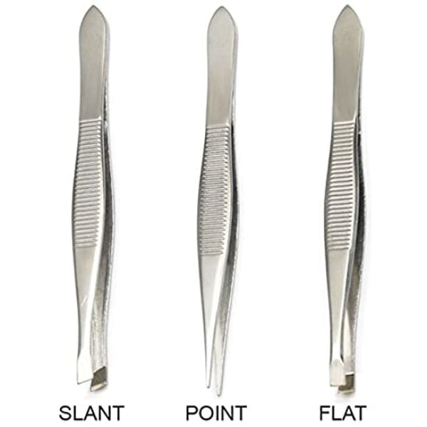 SwissCare Stainless Steel Tweezer Pack - Facial Roller