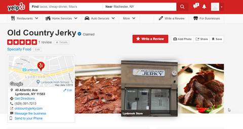 Yelp preview