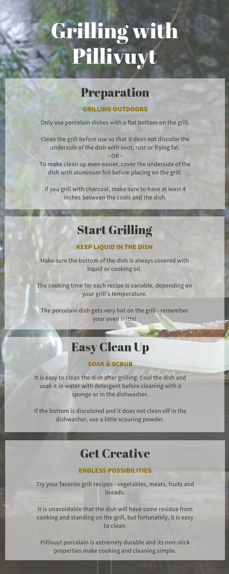 Grilling with Pillivuyt - tips