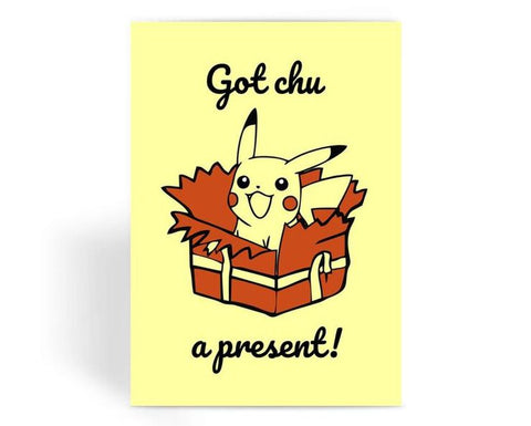 Pikachu Pokemon Christmas Card