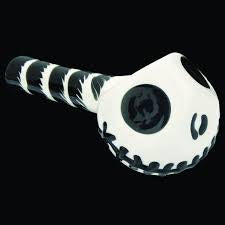 Red Eye Glass 5.5" Skeleton Hand Pipe