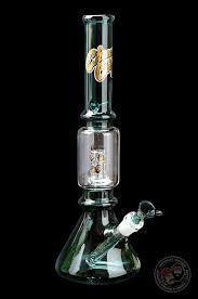 Cheech & Chong 15.5" Amber Framed Beaker Tube w/ Showerhead Perc