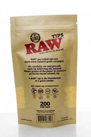 Raw Tips PreRoll Bag/200