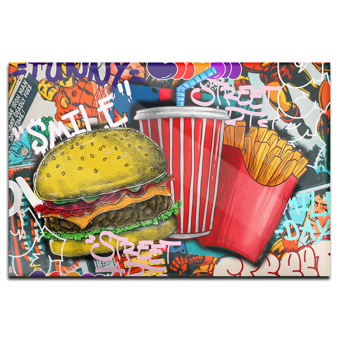 Reklame Havbrasme sweater Acrylic Modern Wall Art Fast Food - Pop Art Series - Acrylic Wall Art –  egraphicstore