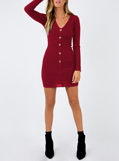 red body fit dress