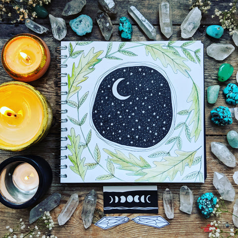 Zoe Howarth moon artwork sacre wild soul sketchbook