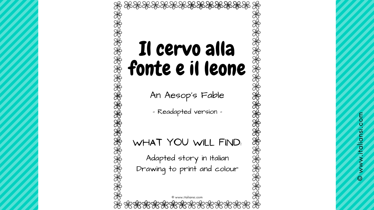 Printable Story - Il cervo alla fonte e il leone