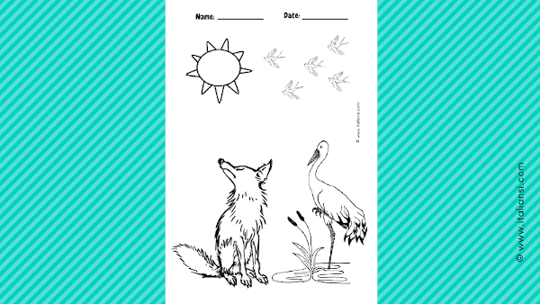 Il lupo e la cicogna's Drawing - Printable