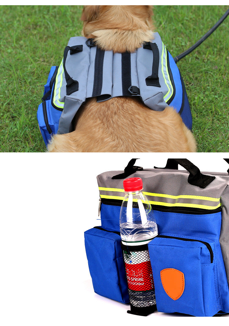 Adjustable Dog Backpack for Hiking Saddle Bag