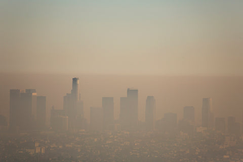 Air pollution, smog in a large city