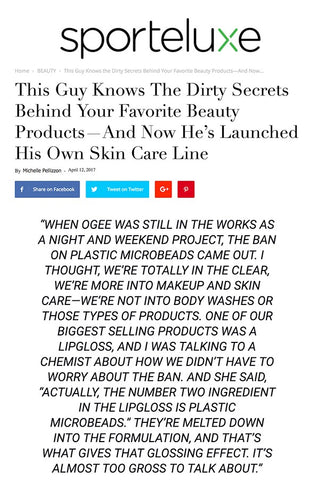 SportLuxe: The Dirty Secrets Behind Your Favorite Beauty Products. Replace Them With Ogee Organic Skincare