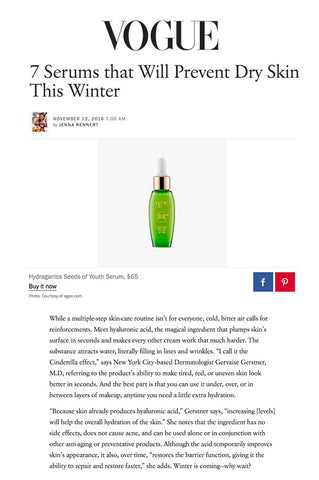 Vogue Serum that will prevent dry skin this winter: Ogee's Hydraganics Seeds of Youth Serum