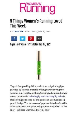 Women's Running: 5 Things Women's Running Loved This Week - Ogee's Organic Sculpted Lip Oil
