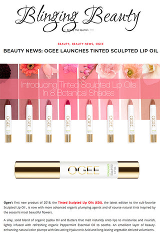 Ogee Launches Tinted Sculpted Lip Oil