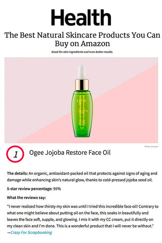 Health Magazine: Best Natural Skincare You Can Buy on Amazon - Ogee Organic Restore Face Oil