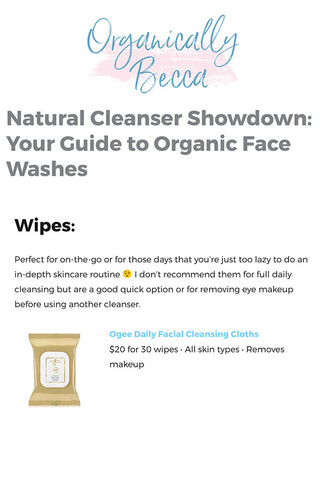 Organically Becca - Natural Cleanser Showdown: Your Guide to Organic Face Washes