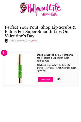 Hollywood Life by Bonnie Fuller: Perfect Your Pout with Ogee Organic Sculpted Lip Oil