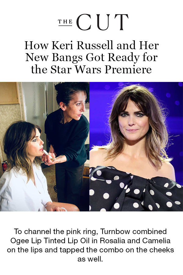 How Keri Russell and Her New Bangs Got Ready for the Star Wars Premiere Ogee sculpted Lip Oil