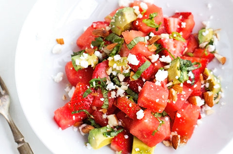 Organic Watermelon, Strawberry, Feta Salad