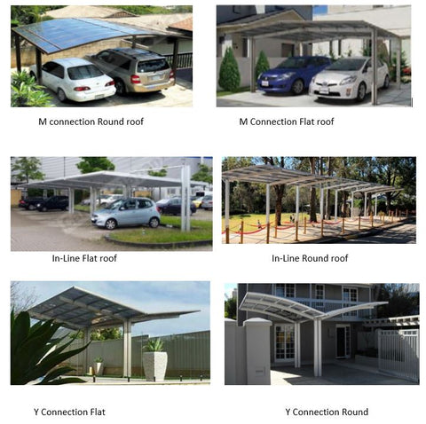 Configurations for Cantilever double carports - Car Covers and Shelter