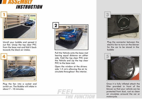 Assembly and use instructions - Car Covers and Shelter