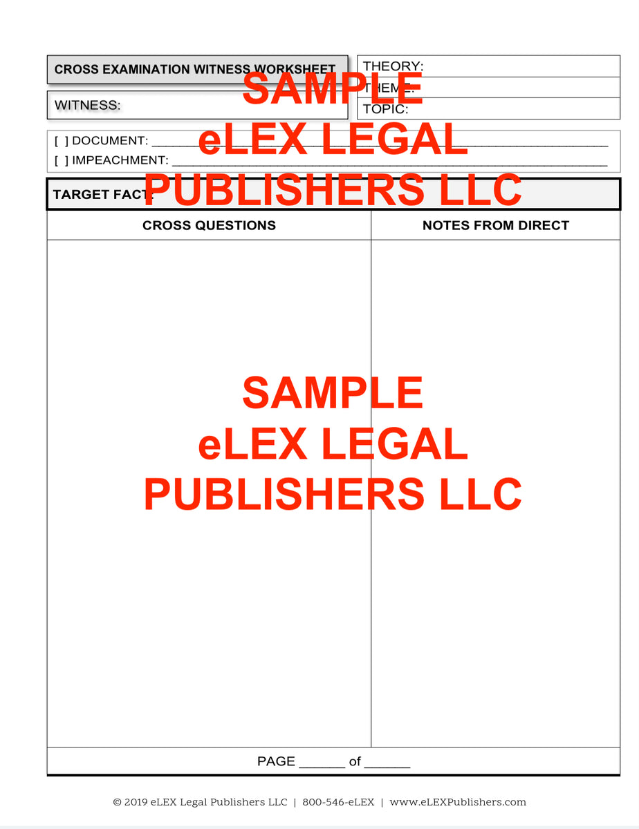 Elex Publishers Evidence And Procedure Summary Trial Guides