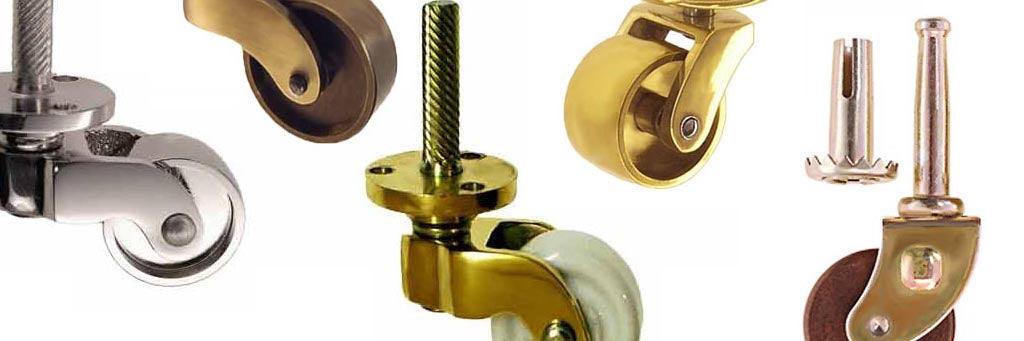 Antique Furniture Casters: Brass, Nickel, Wood Wheel - Paxton Hardware